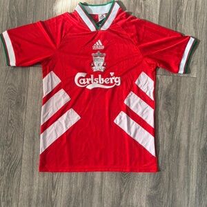 Adidas Kids Red and White Soccer Jersey